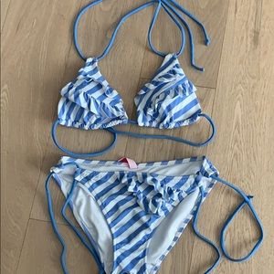 Victoria’s Secret Stripe Ruffle Bikini